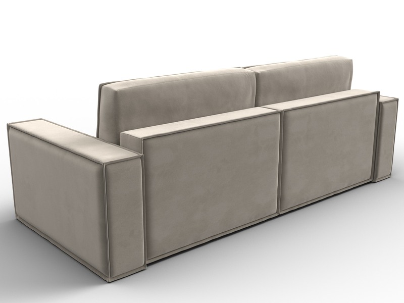 Диван прямой Куба, Микровельвет, Бежевый