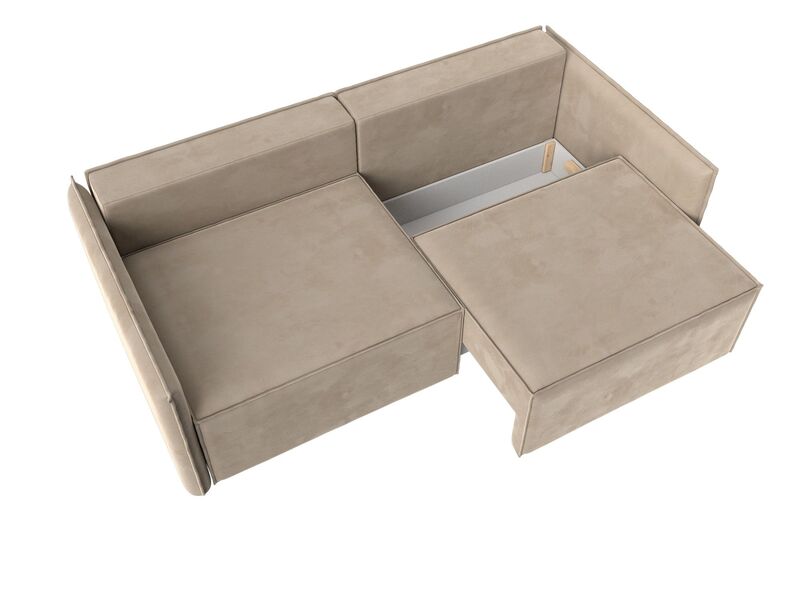 Диван прямой Либерти, Велюр, SEVEN 729 бежевый