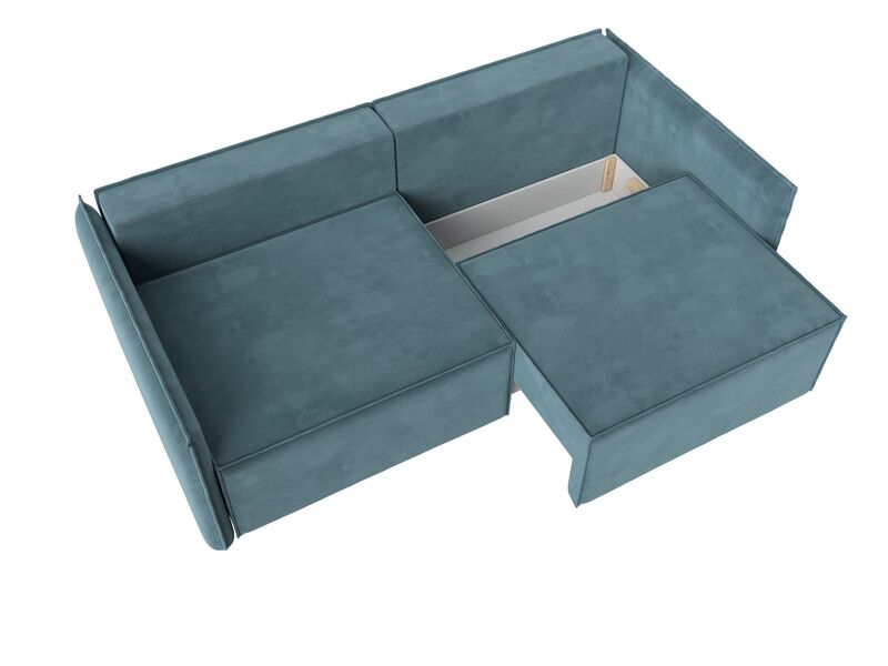 Диван прямой Либерти, Велюр, SEVEN 113 бирюзовый