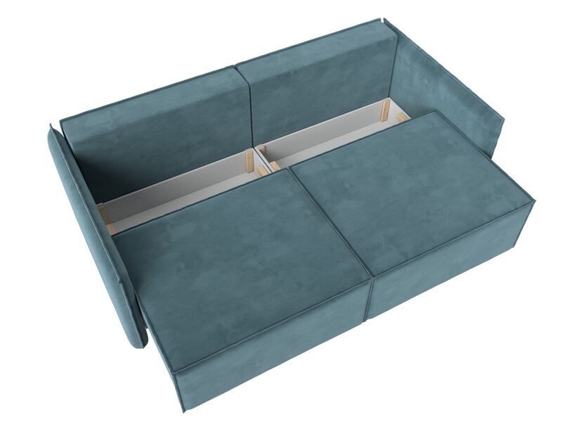 Диван прямой Либерти, Велюр, SEVEN 113 бирюзовый