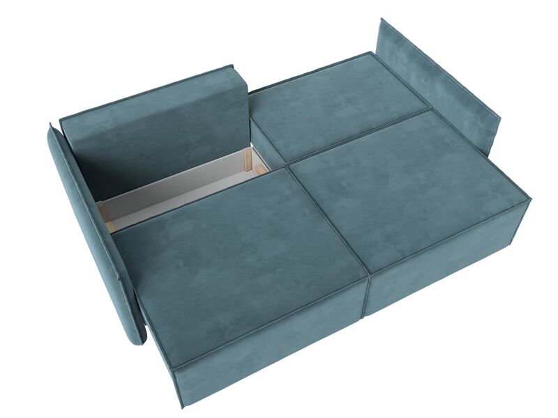 Диван прямой Либерти, Велюр, SEVEN 113 бирюзовый