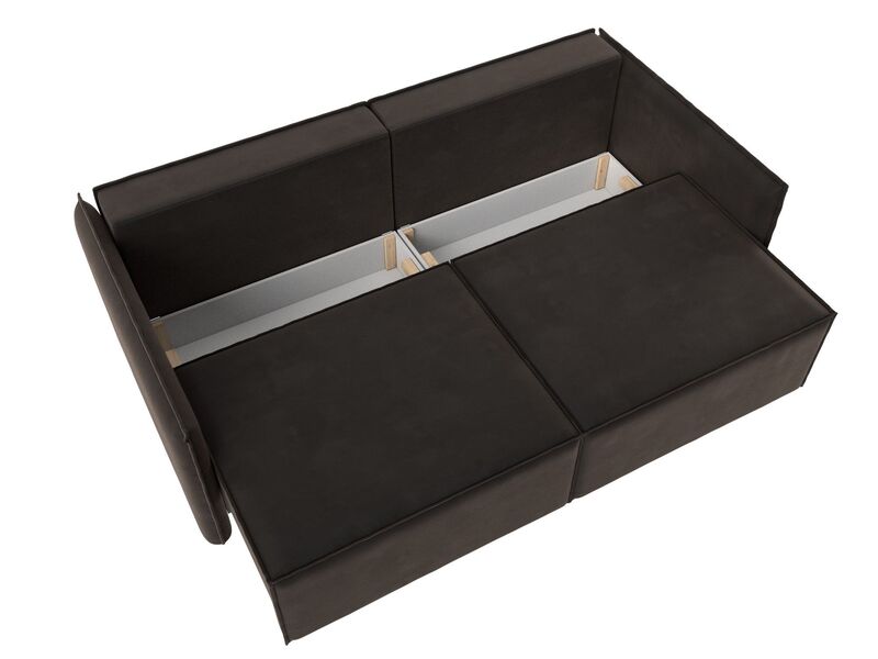 Диван прямой Либерти, Велюр, SEVEN 727 коричневый