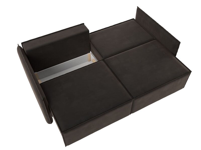 Диван прямой Либерти, Велюр, SEVEN 727 коричневый