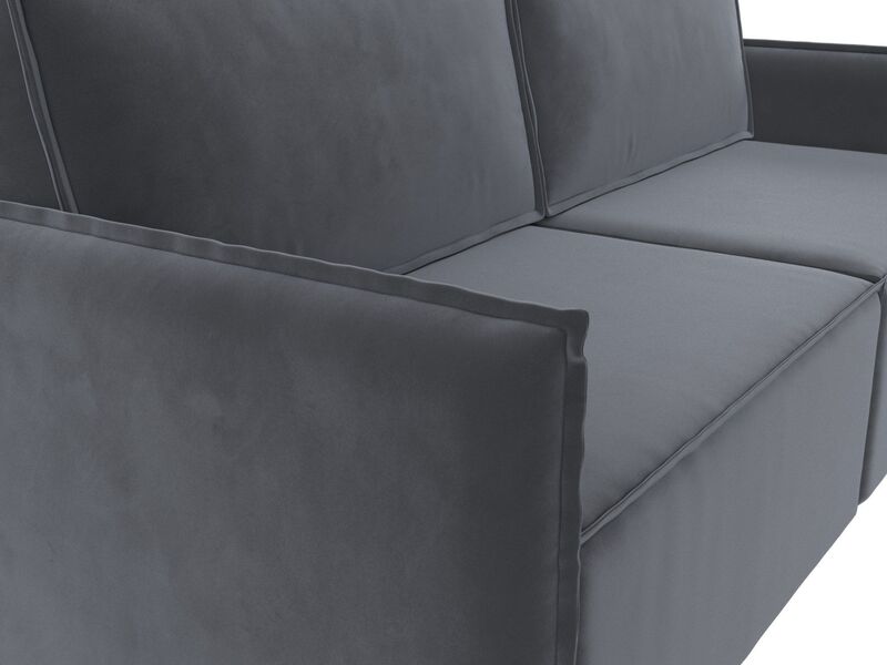 Диван прямой Либерти, Велюр, SEVEN 17 серый