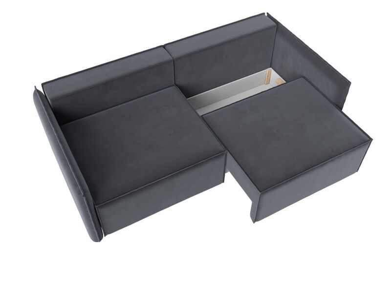 Диван прямой Либерти, Велюр, SEVEN 17 серый