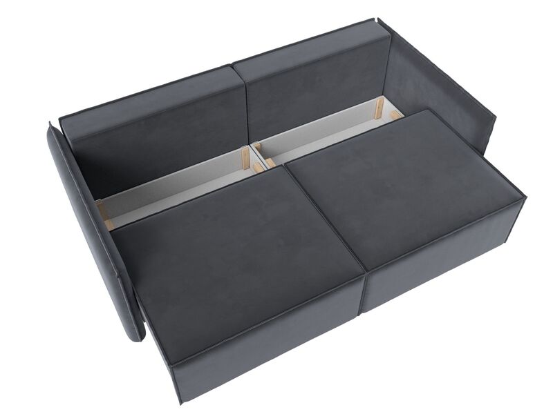 Диван прямой Либерти, Велюр, SEVEN 17 серый