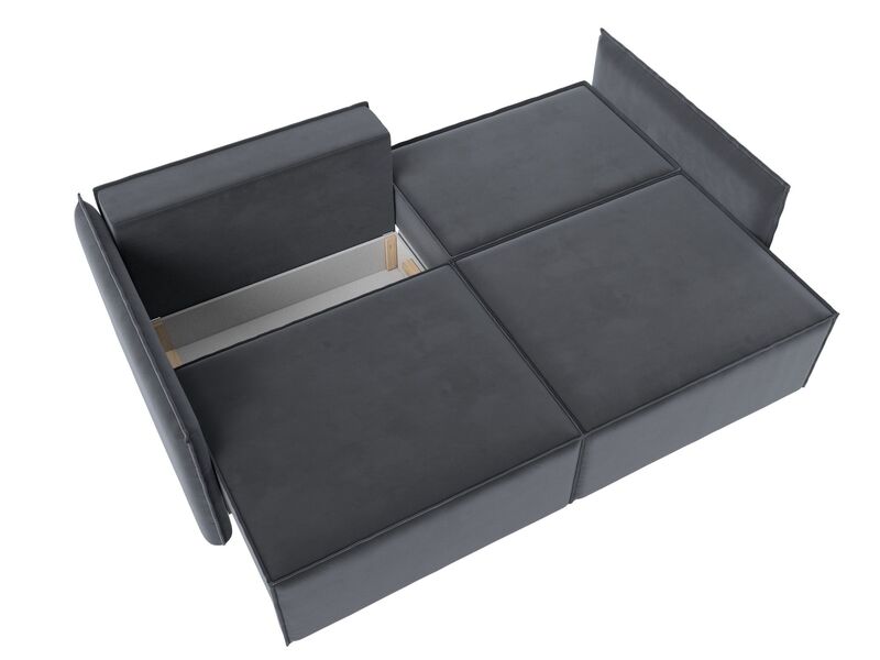 Диван прямой Либерти, Велюр, SEVEN 17 серый