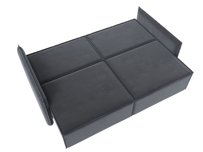 Диван прямой Либерти, Велюр, SEVEN 17 серый