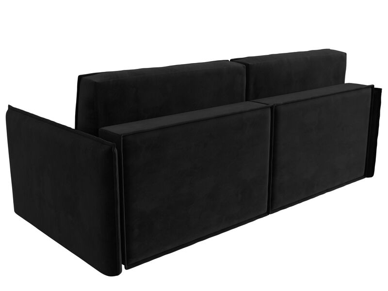 Диван прямой Либерти, Велюр, SEVEN 35 черный