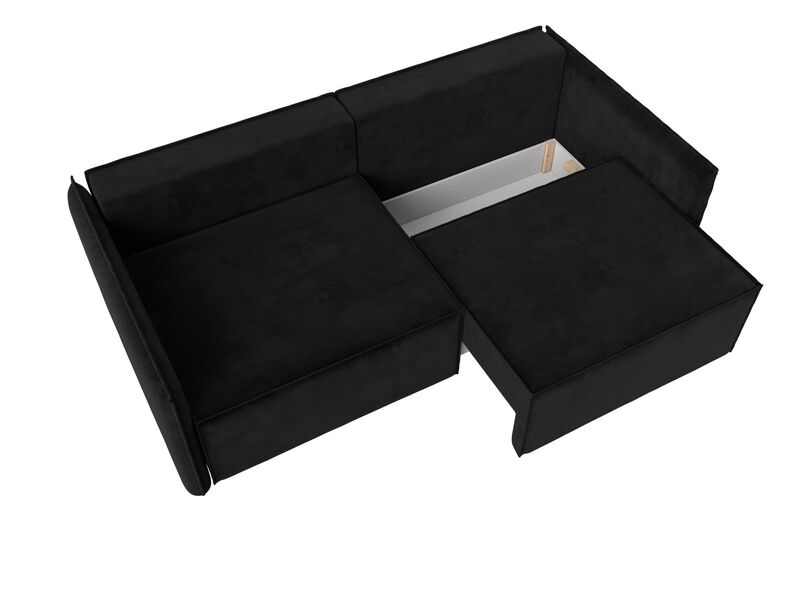 Диван прямой Либерти, Велюр, SEVEN 35 черный