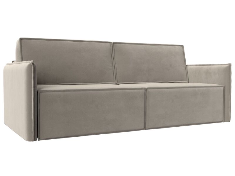 Диван прямой Либерти, Микровельвет, Бежевый