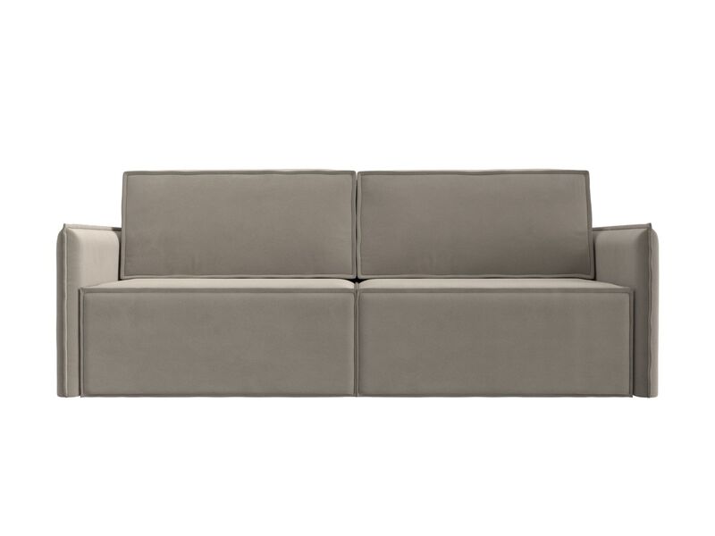 Диван прямой Либерти, Микровельвет, Бежевый