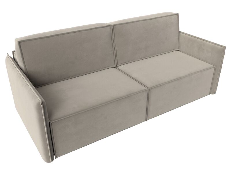 Диван прямой Либерти, Микровельвет, Бежевый