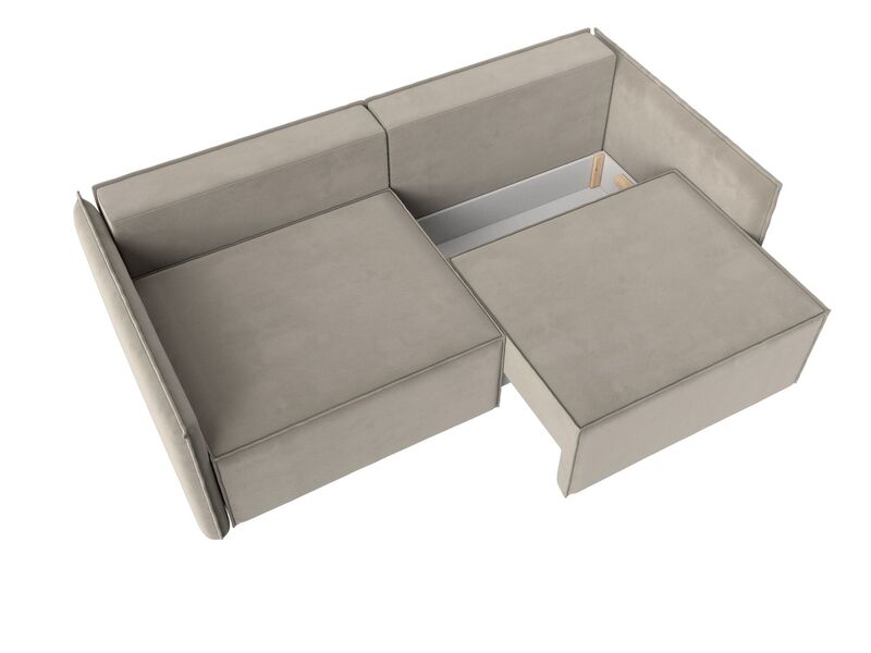 Диван прямой Либерти, Микровельвет, Бежевый