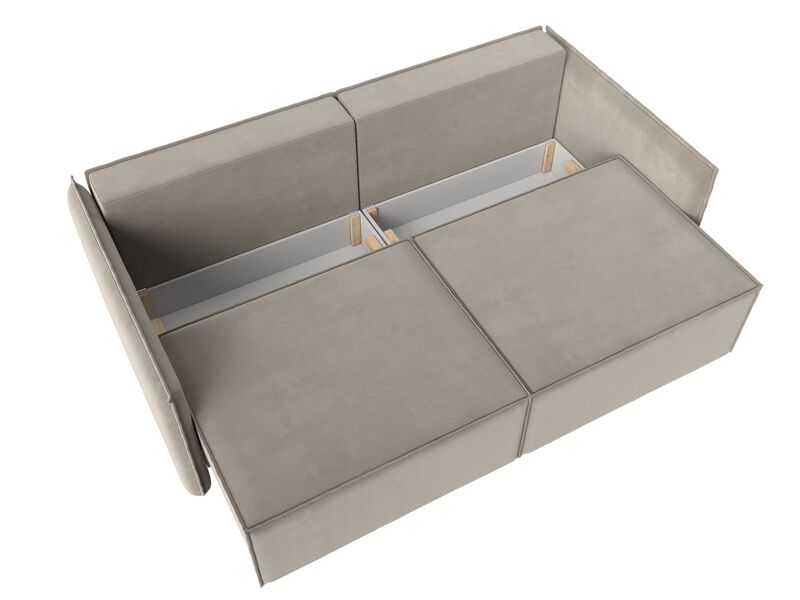 Диван прямой Либерти, Микровельвет, Бежевый