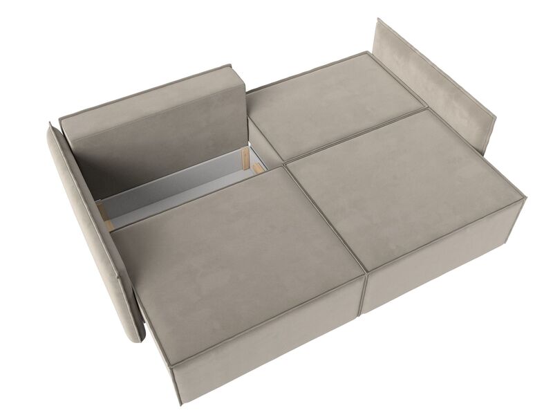 Диван прямой Либерти, Микровельвет, Бежевый