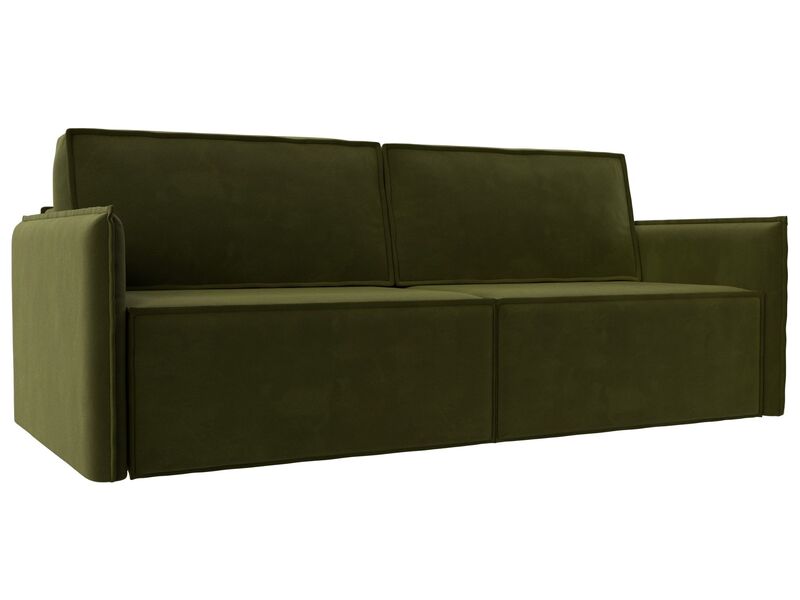 Диван прямой Либерти, Микровельвет, Зеленый
