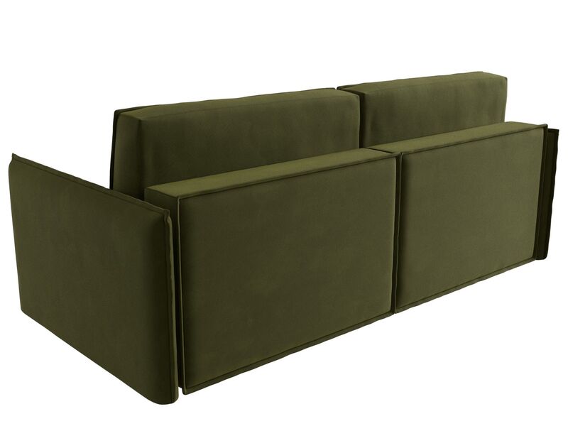 Диван прямой Либерти, Микровельвет, Зеленый