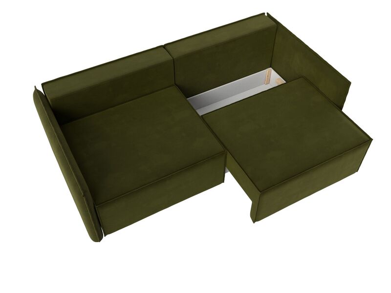 Диван прямой Либерти, Микровельвет, Зеленый