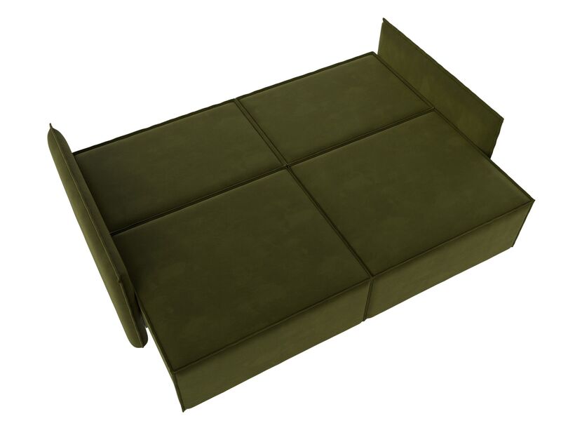 Диван прямой Либерти, Микровельвет, Зеленый