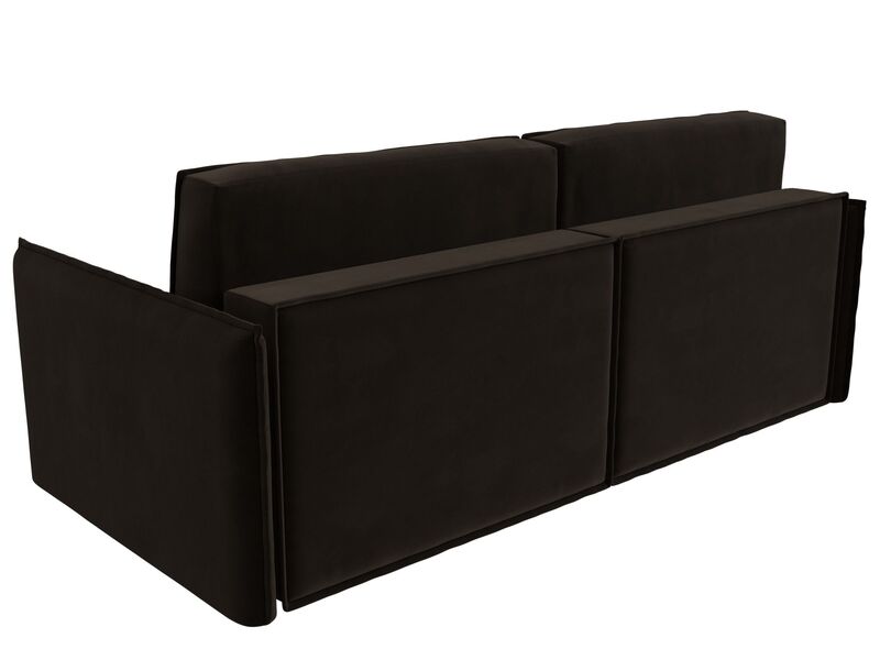 Диван прямой Либерти, Микровельвет, Коричневый