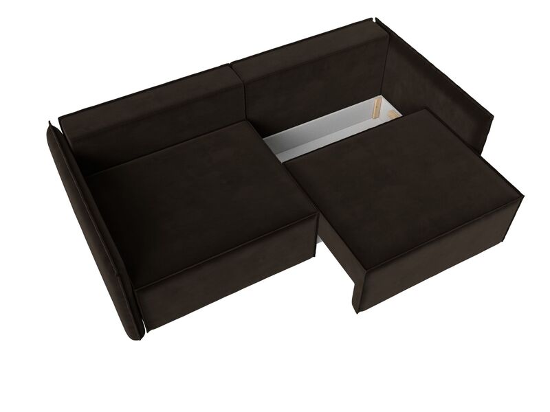 Диван прямой Либерти, Микровельвет, Коричневый