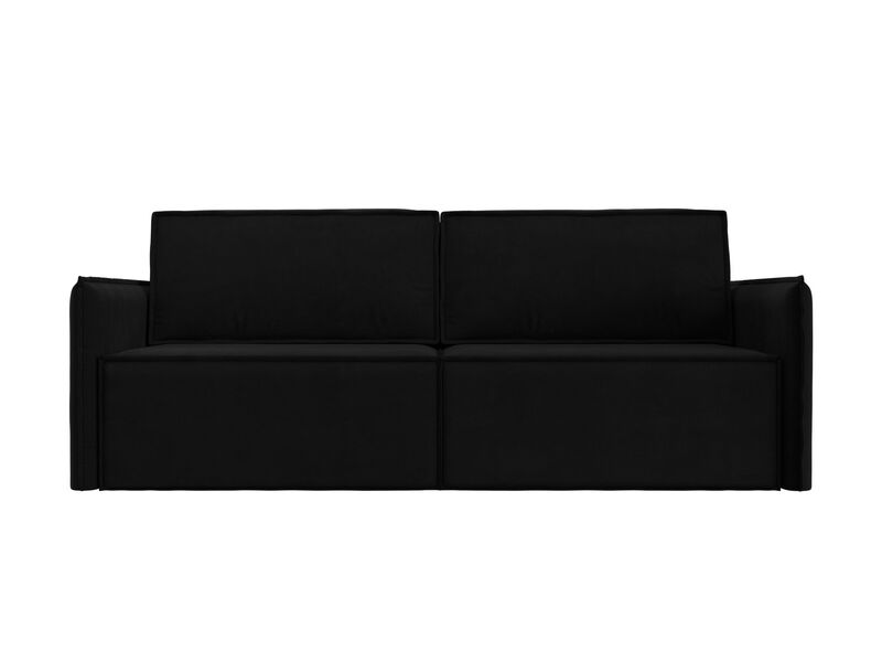 Диван прямой Либерти, Микровельвет, Черный