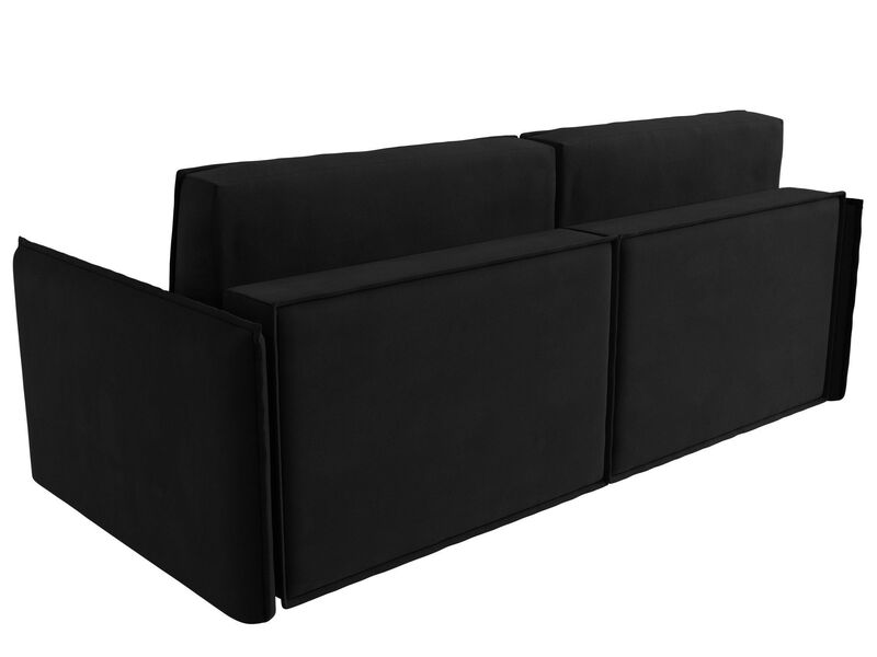 Диван прямой Либерти, Микровельвет, Черный
