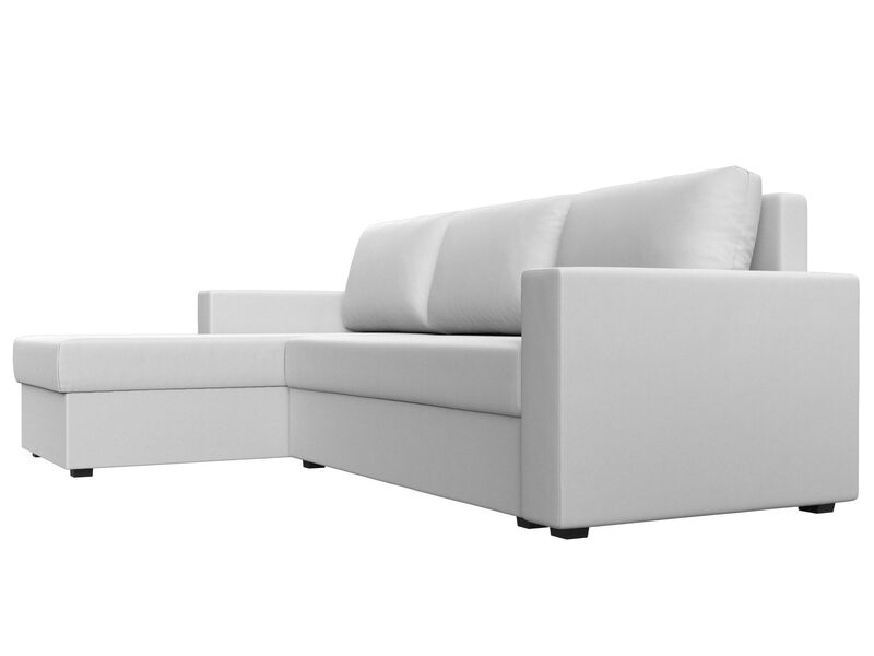 Диван угловой Траумберг Лайт левый угол, Экокожа, Белый