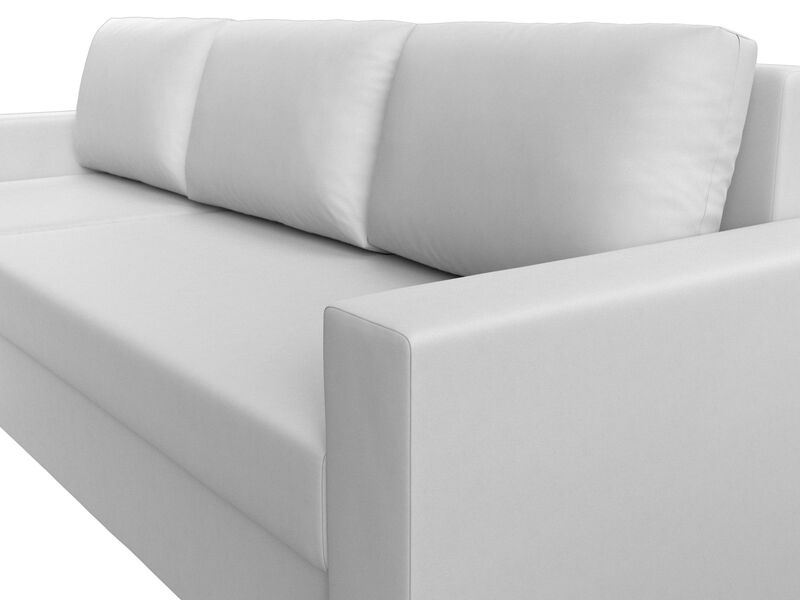 Диван угловой Траумберг Лайт левый угол, Экокожа, Белый