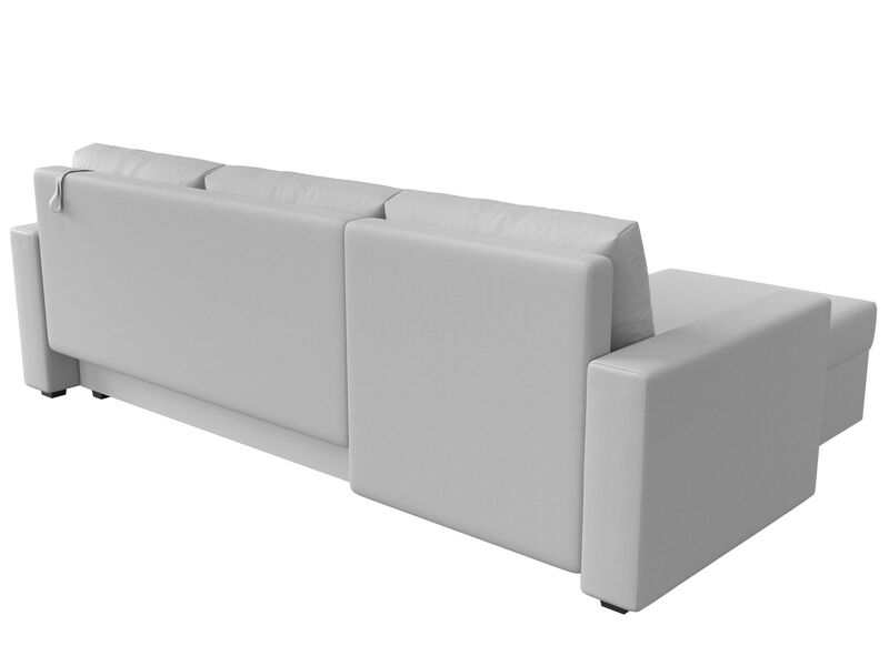 Диван угловой Траумберг Лайт левый угол, Экокожа, Белый