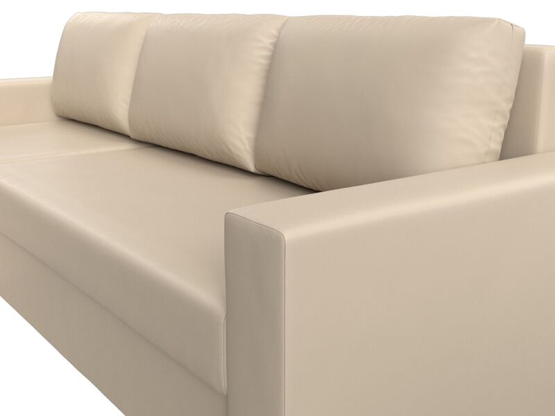 Диван угловой Траумберг Лайт левый угол, Экокожа, Бежевый