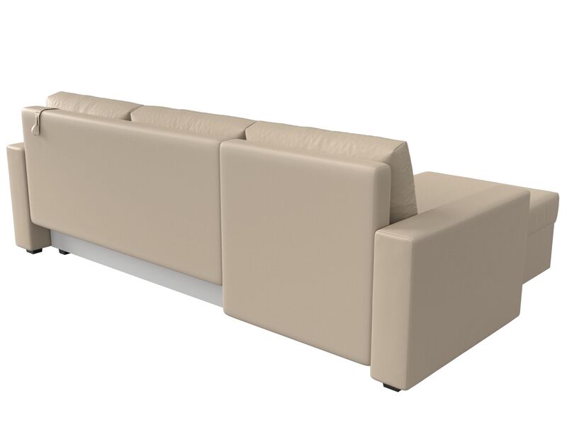 Диван угловой Траумберг Лайт левый угол, Экокожа, Бежевый