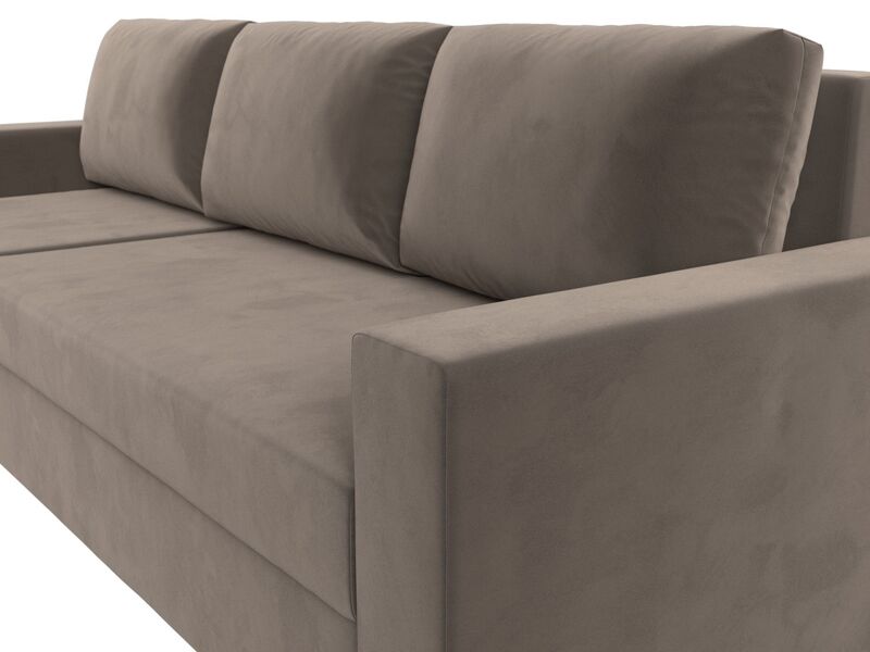 Диван угловой Траумберг Лайт левый угол, Велюр, SEVEN 727 коричневый