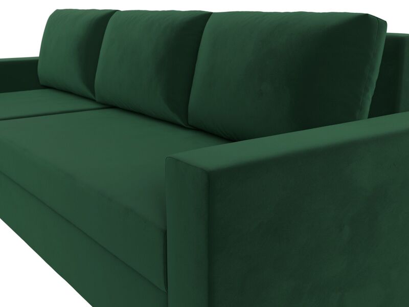 Диван угловой Траумберг Лайт левый угол, Велюр, SEVEN 626 зеленый