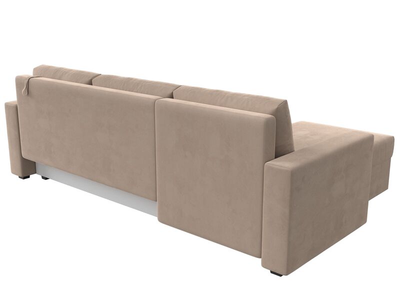 Диван угловой Траумберг Лайт левый угол, Велюр, SEVEN 729 бежевый