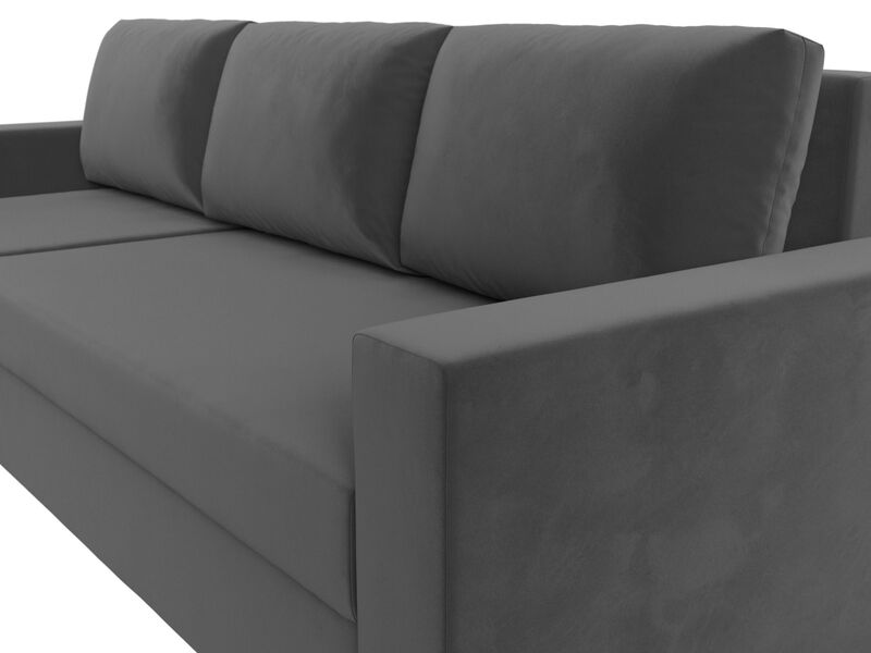 Диван угловой Траумберг Лайт левый угол, Велюр, SEVEN 17 серый