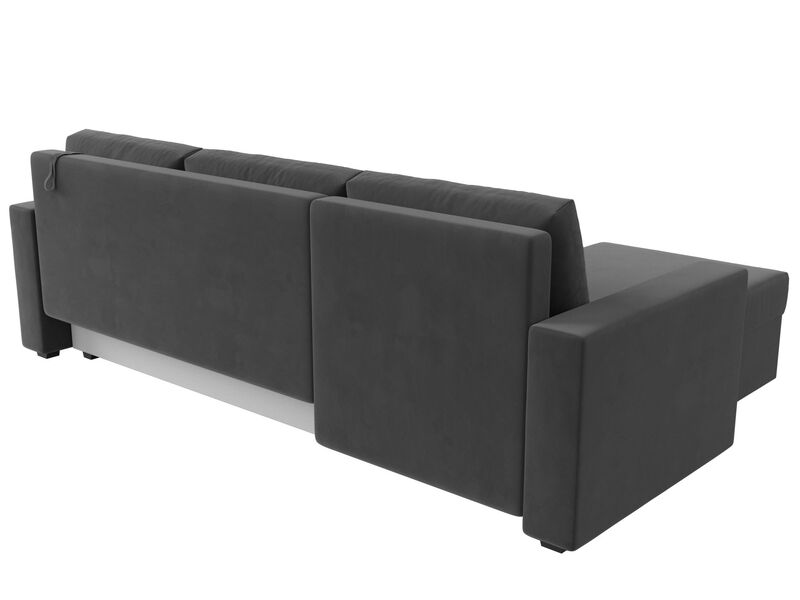 Диван угловой Траумберг Лайт левый угол, Велюр, SEVEN 17 серый