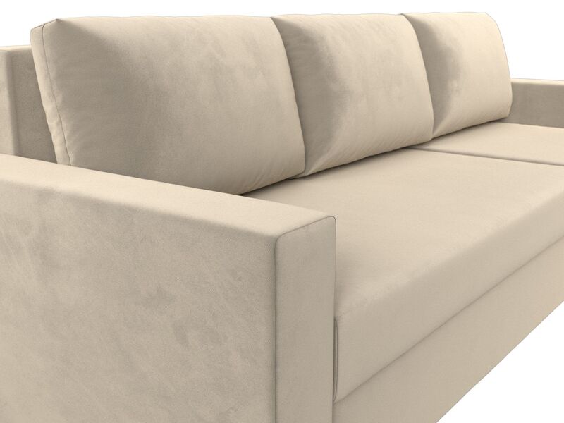 Диван угловой Траумберг Лайт правый угол, Микровельвет, Бежевый