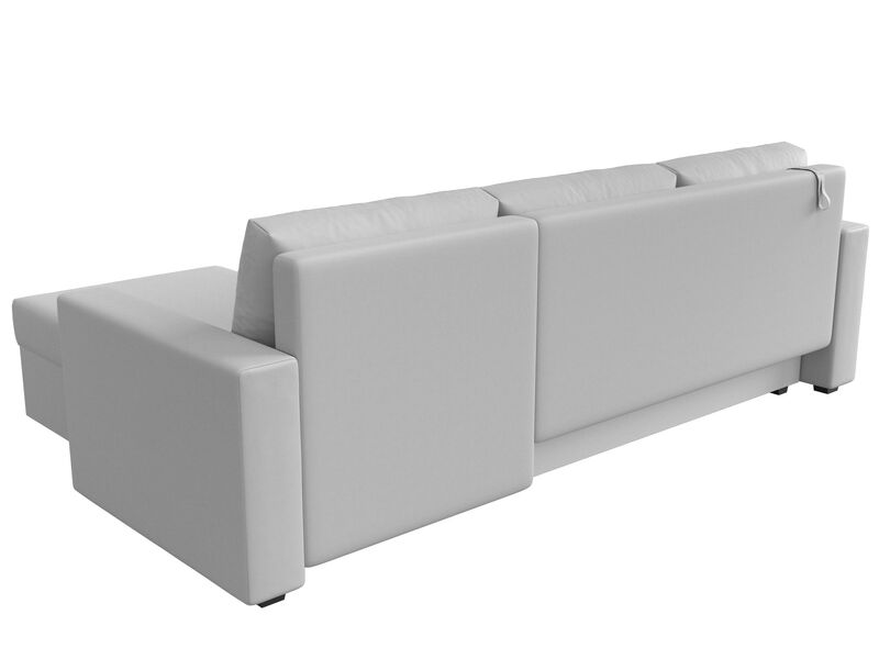 Диван угловой Траумберг Лайт правый угол, Экокожа, Белый