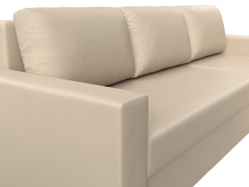 Диван угловой Траумберг Лайт правый угол, Экокожа, Бежевый