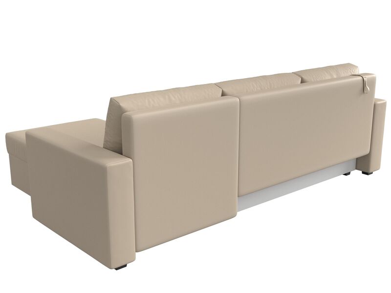 Диван угловой Траумберг Лайт правый угол, Экокожа, Бежевый