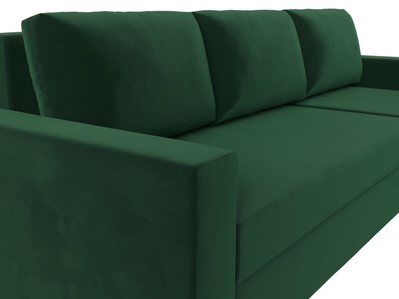 Диван угловой Траумберг Лайт правый угол, Велюр, SEVEN 626 зеленый