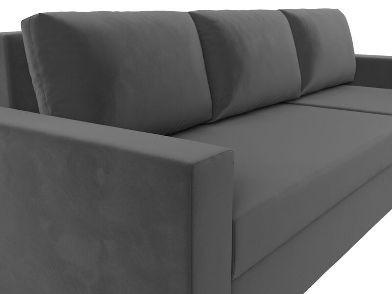 Диван угловой Траумберг Лайт правый угол, Велюр, SEVEN 17 серый