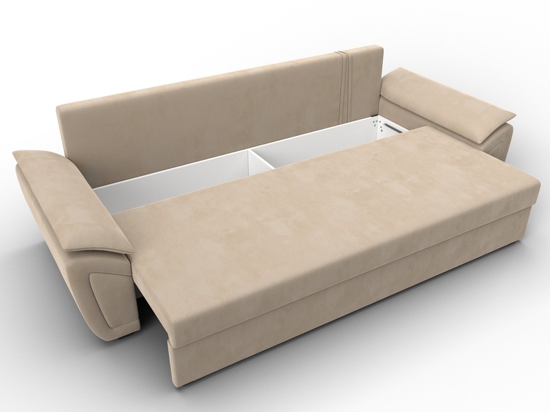 Диван прямой Нэстор Лайт, Велюр, SEVEN 729 бежевый