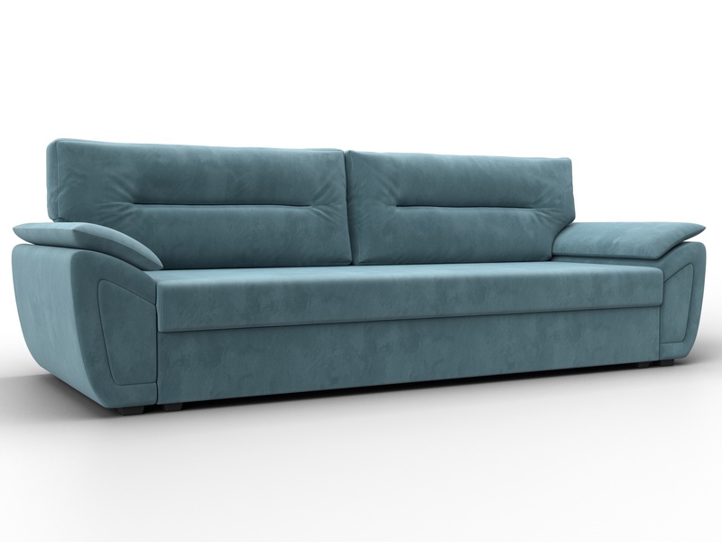 Диван прямой Нэстор Лайт, Велюр, SEVEN 113 бирюзовый