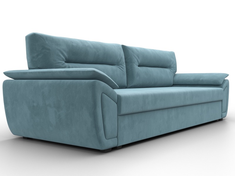 Диван прямой Нэстор Лайт, Велюр, SEVEN 113 бирюзовый