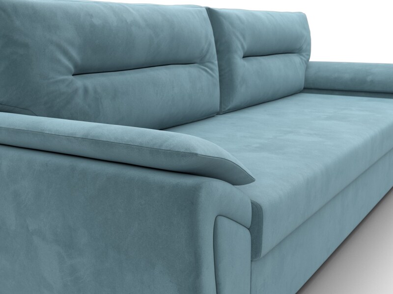 Диван прямой Нэстор Лайт, Велюр, SEVEN 113 бирюзовый