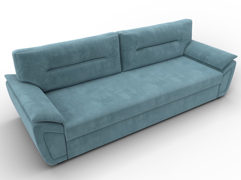 Диван прямой Нэстор Лайт, Велюр, SEVEN 113 бирюзовый