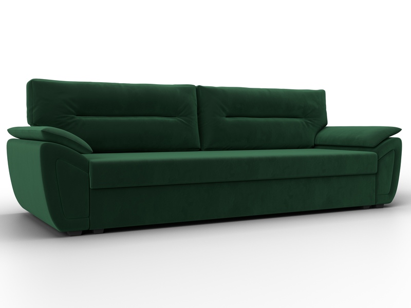 Диван прямой Нэстор Лайт, Велюр, SEVEN 626 зеленый